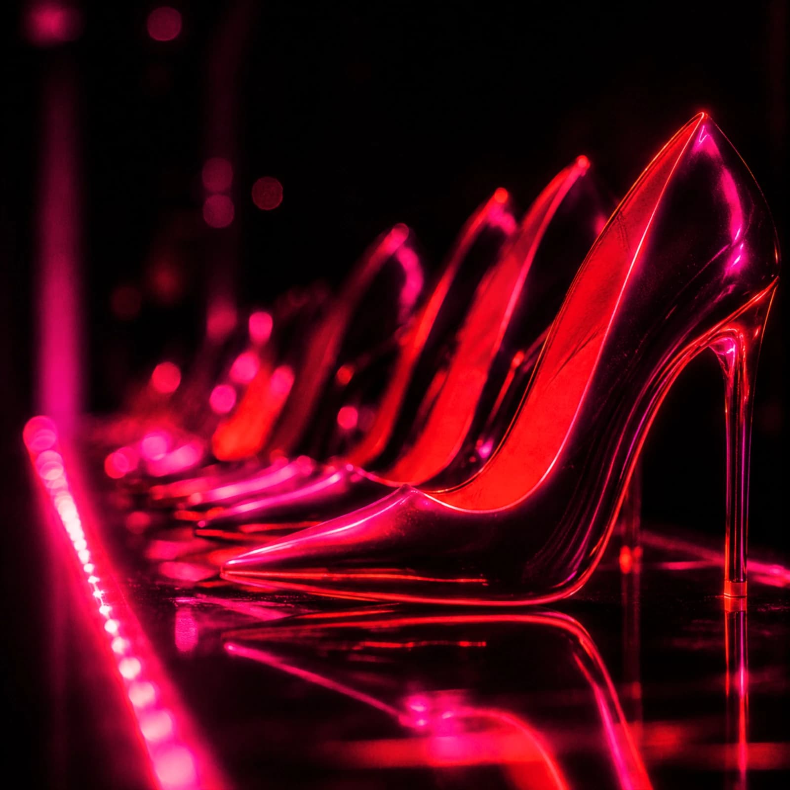 A night scene inside a bar.